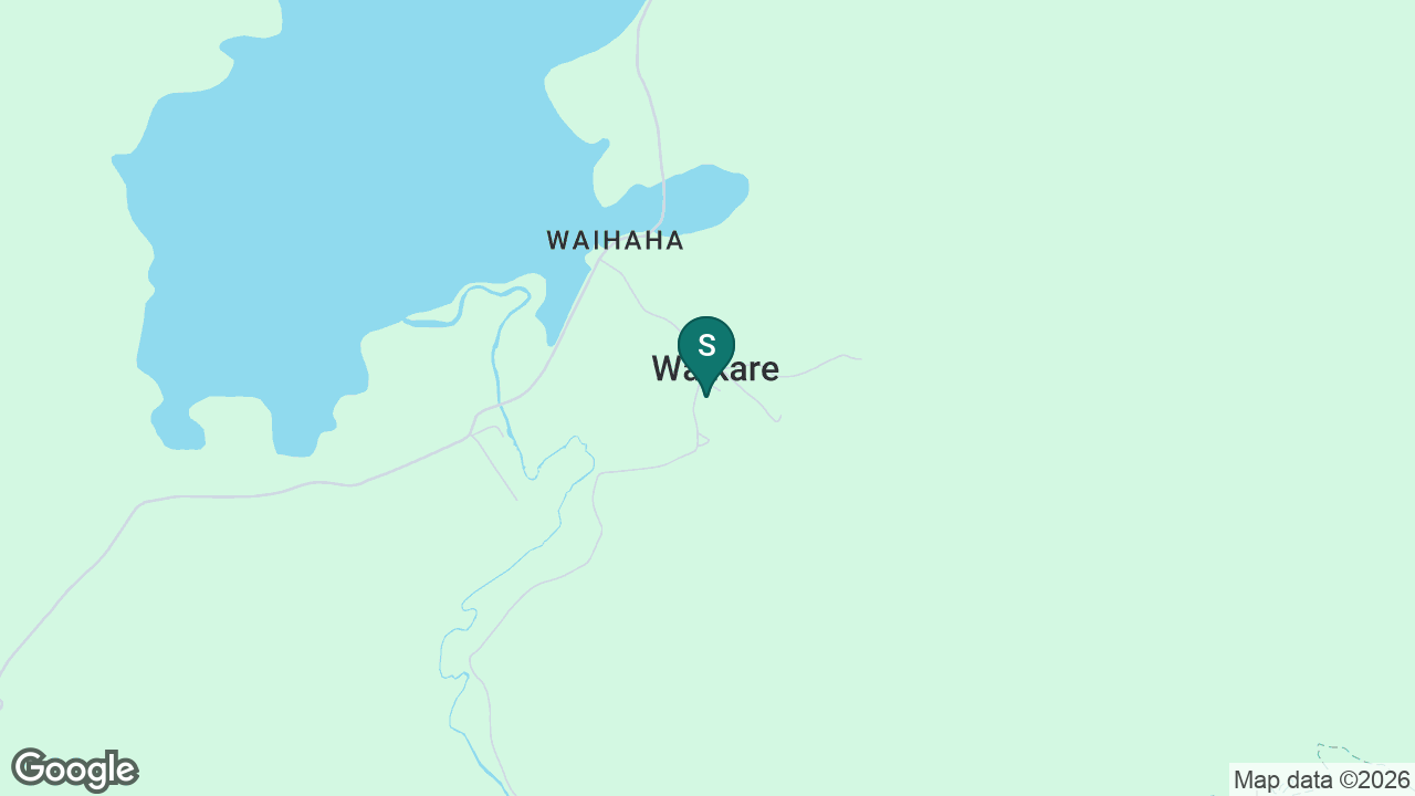 Te Kura o Waikare static school zone map