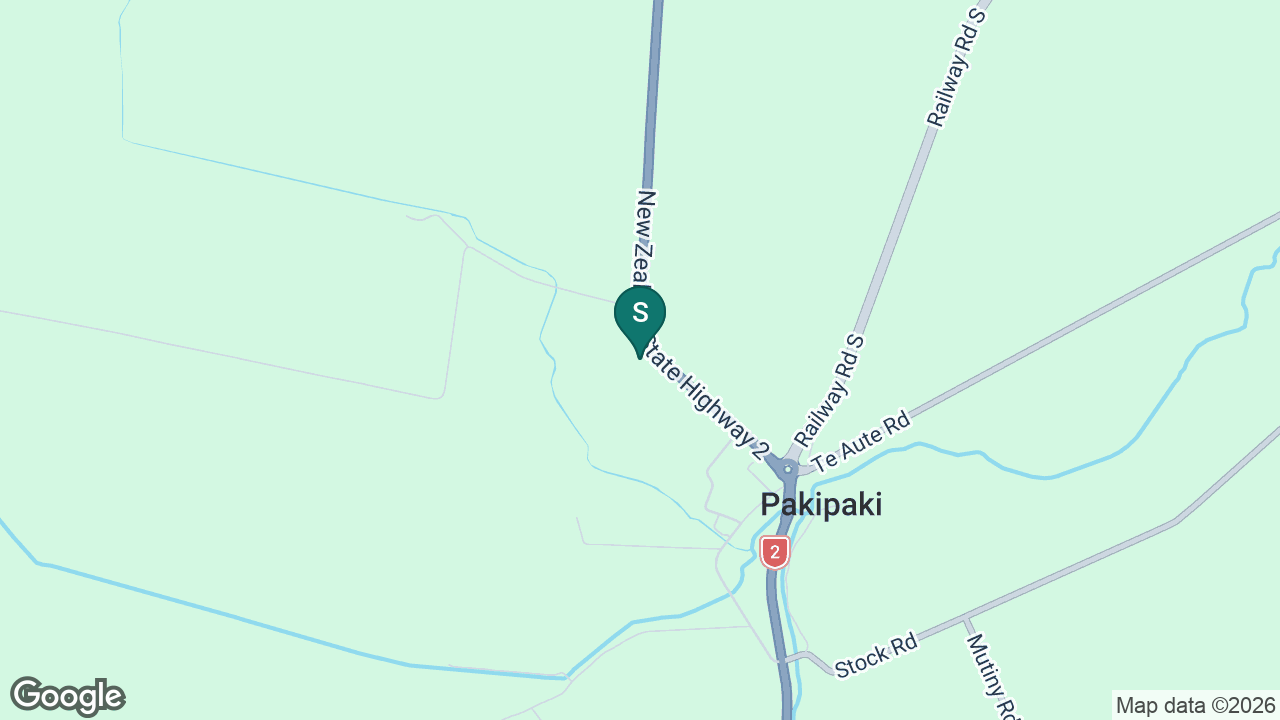 Te Kura o Pakipaki static school zone map
