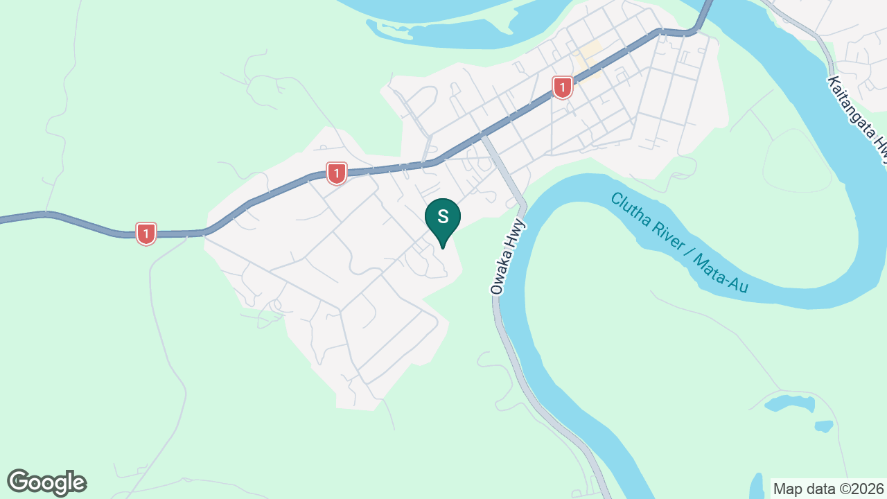 South Otago High School static school zone map
