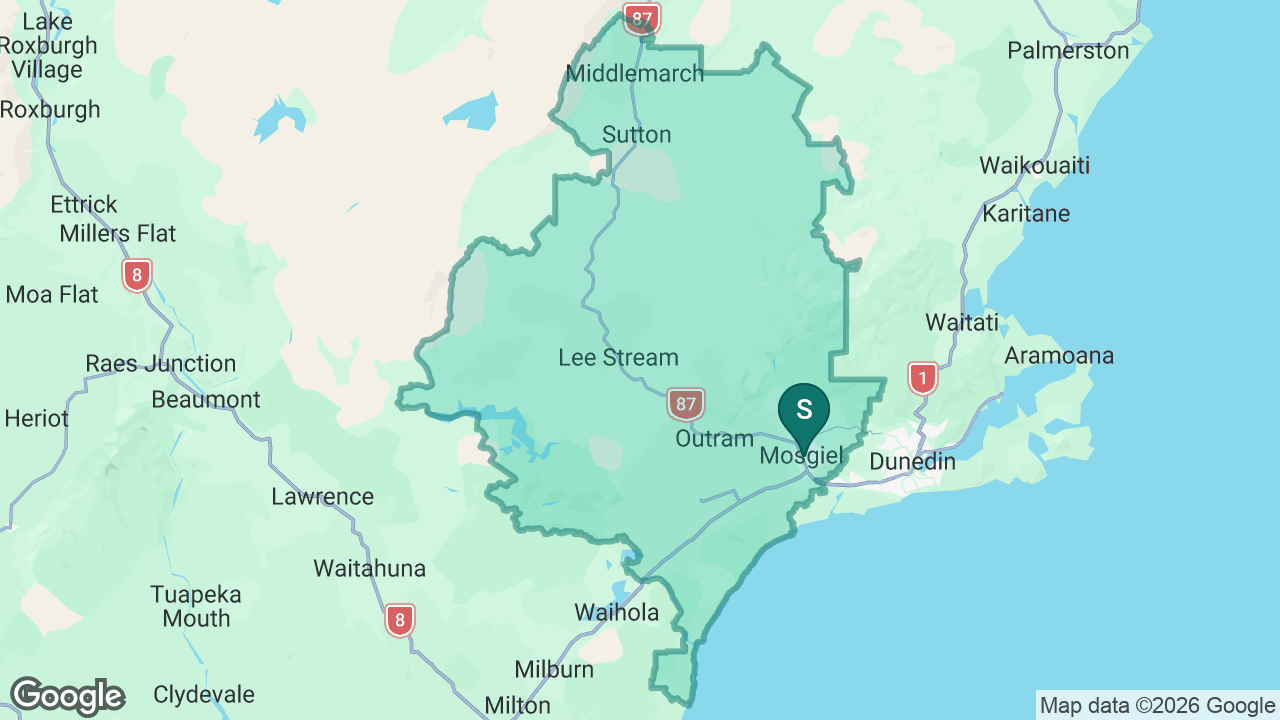 Taieri College static school zone map