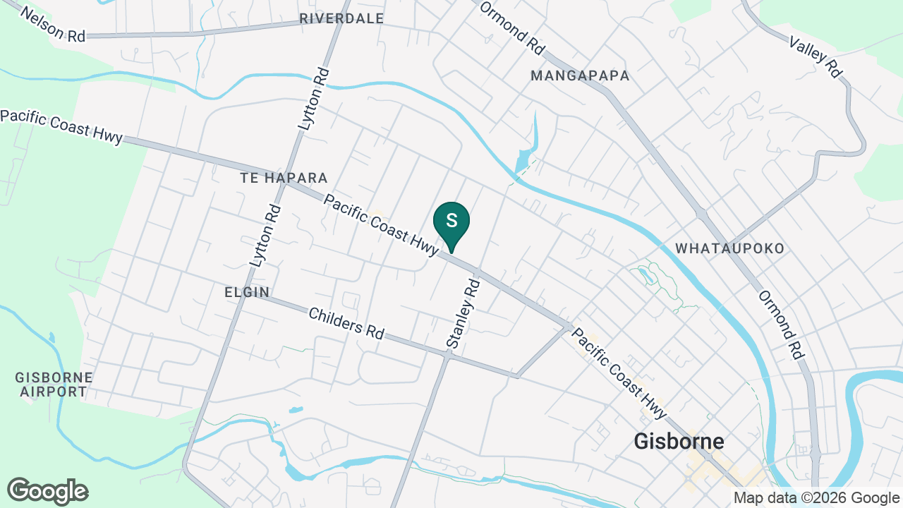 Gisborne Girls' High School static school zone map