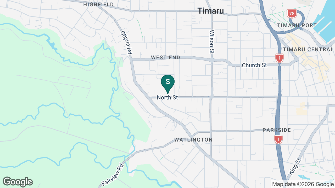 Timaru Boys' High School static school zone map