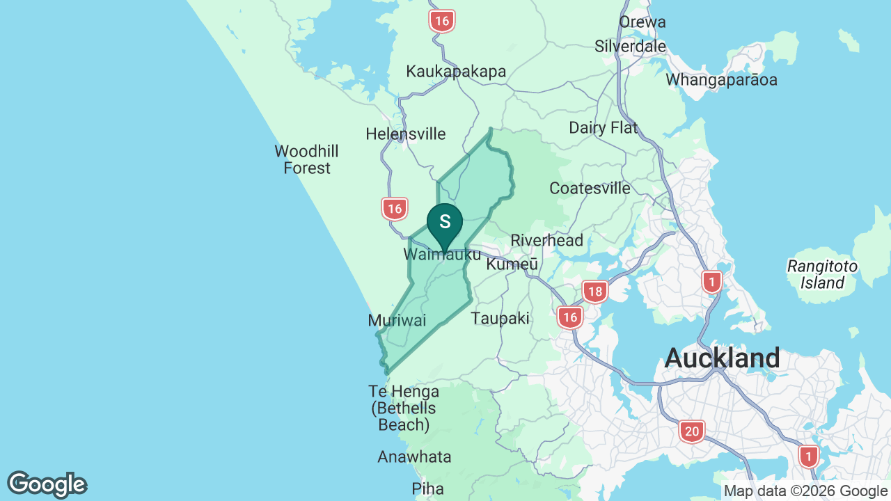 Waimauku School static school zone map