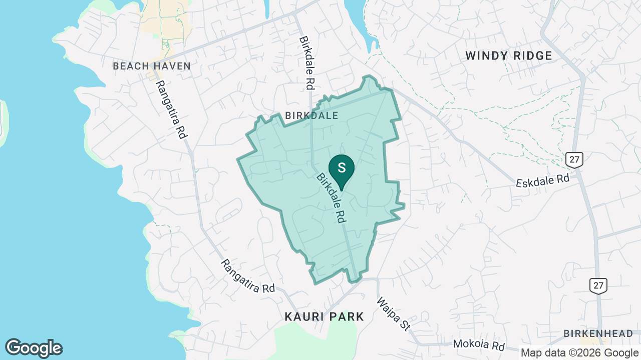 Birkdale Primary School static school zone map