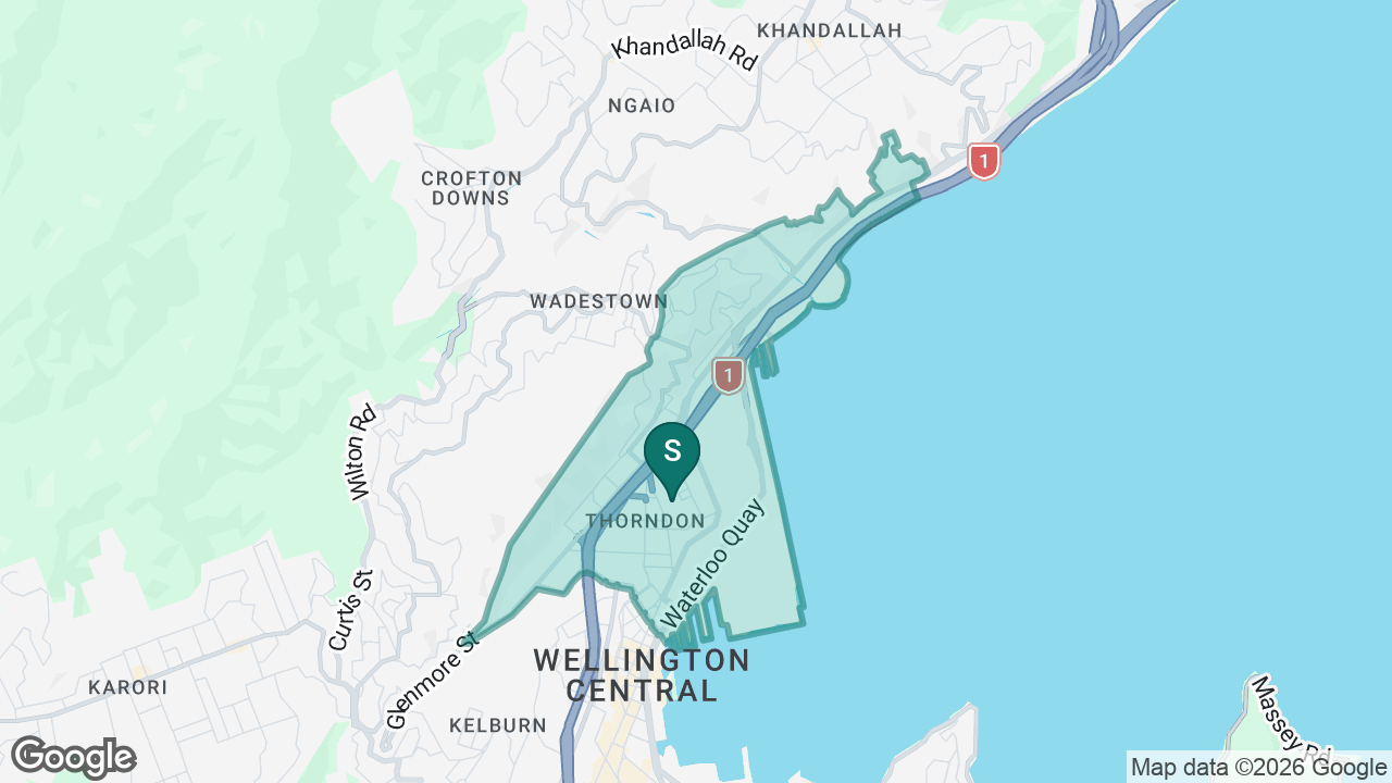 Thorndon School static school zone map