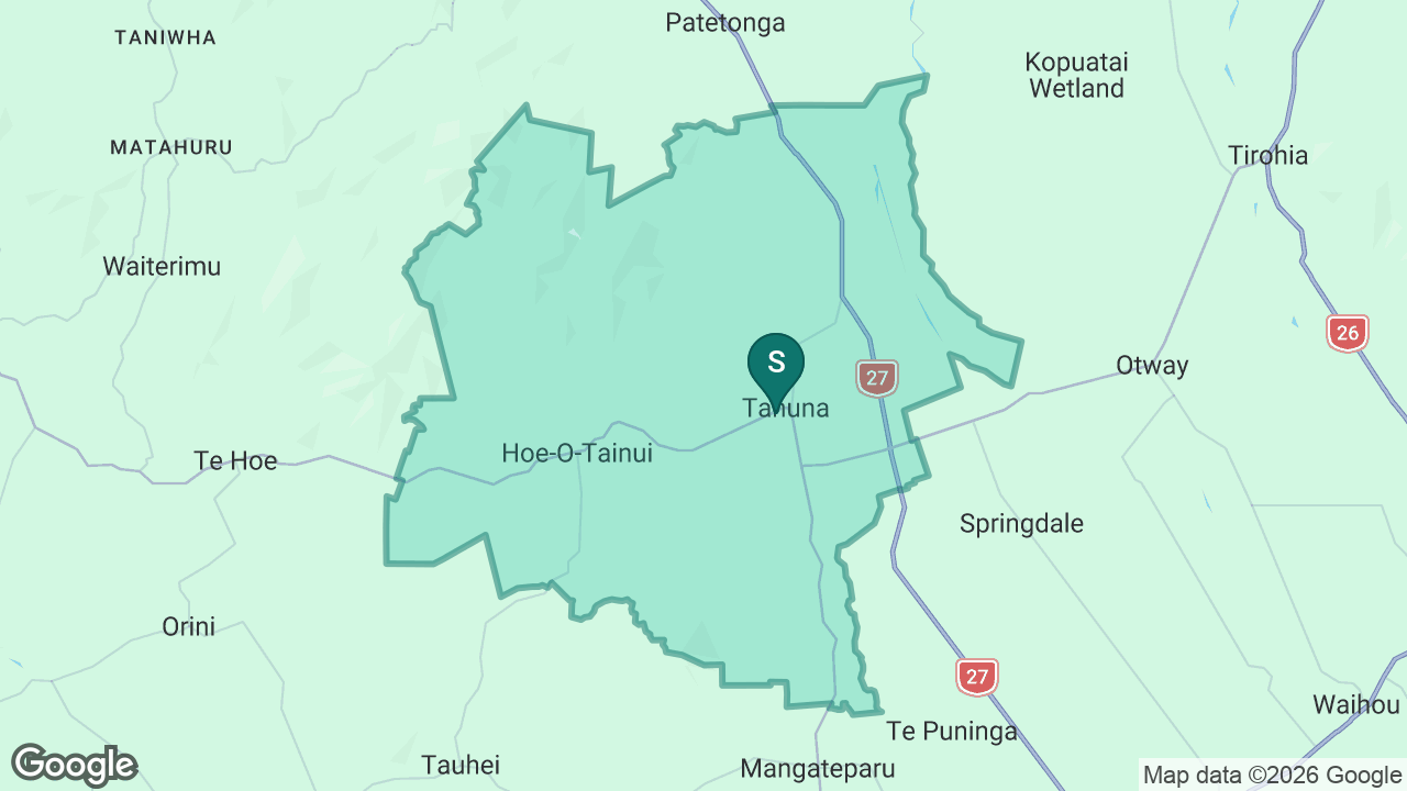 Tahuna School static school zone map