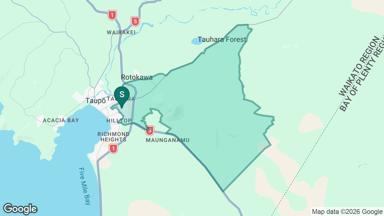 Tauhara School static school zone map