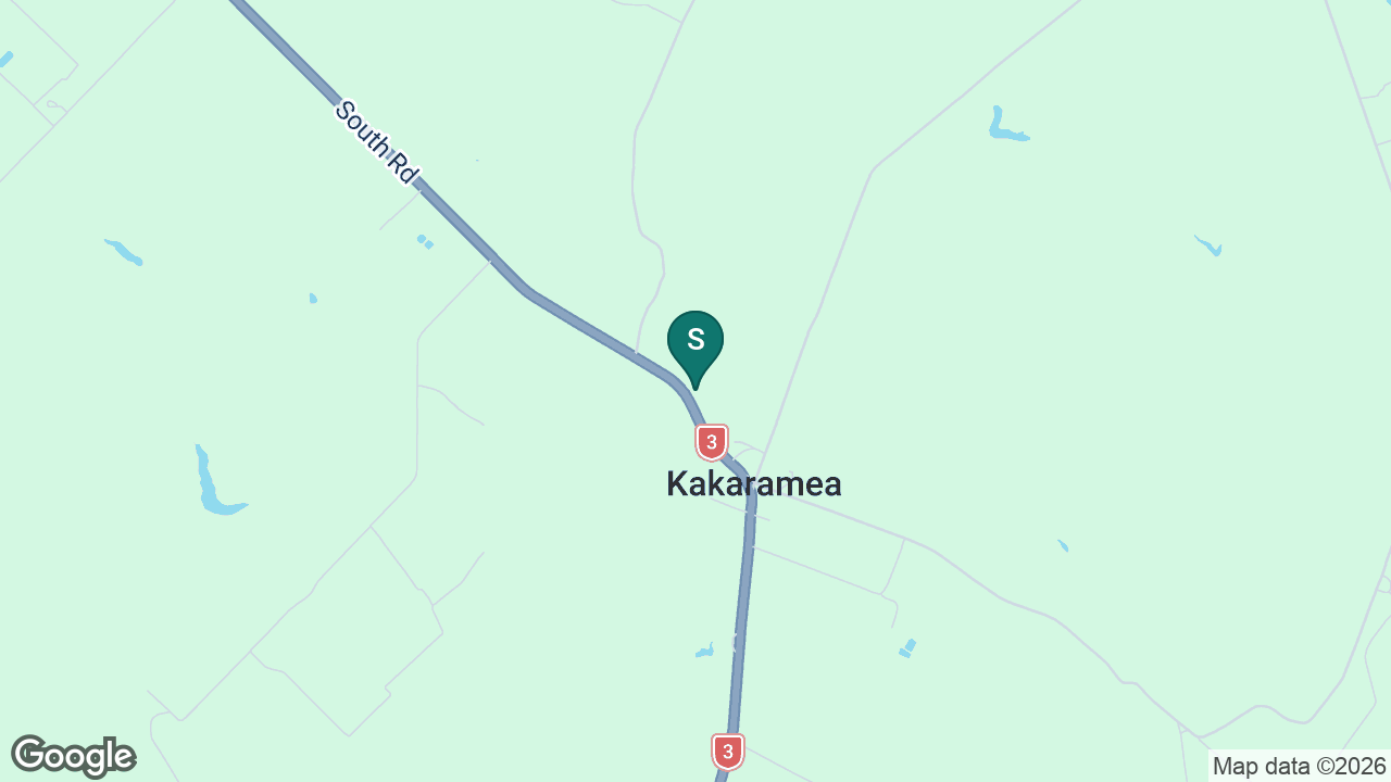 Kakaramea School static school zone map
