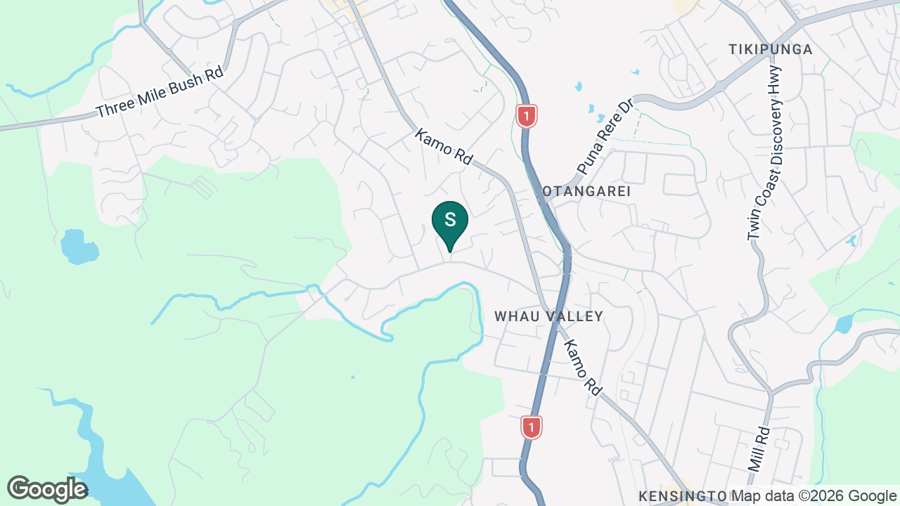 Whangarei Adventist Christian School static school zone map