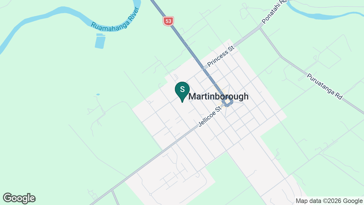 Martinborough School static school zone map