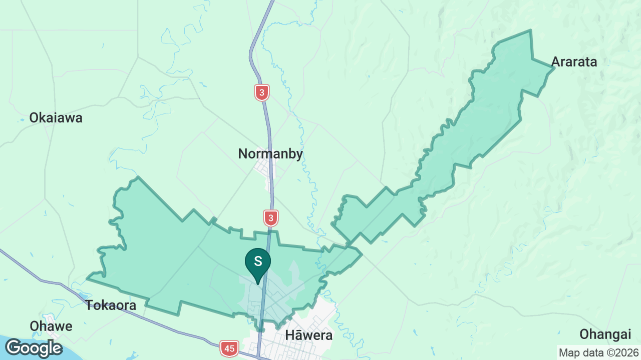Turuturu School static school zone map