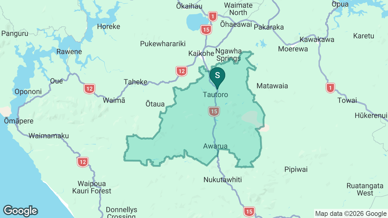 Tautoro School static school zone map