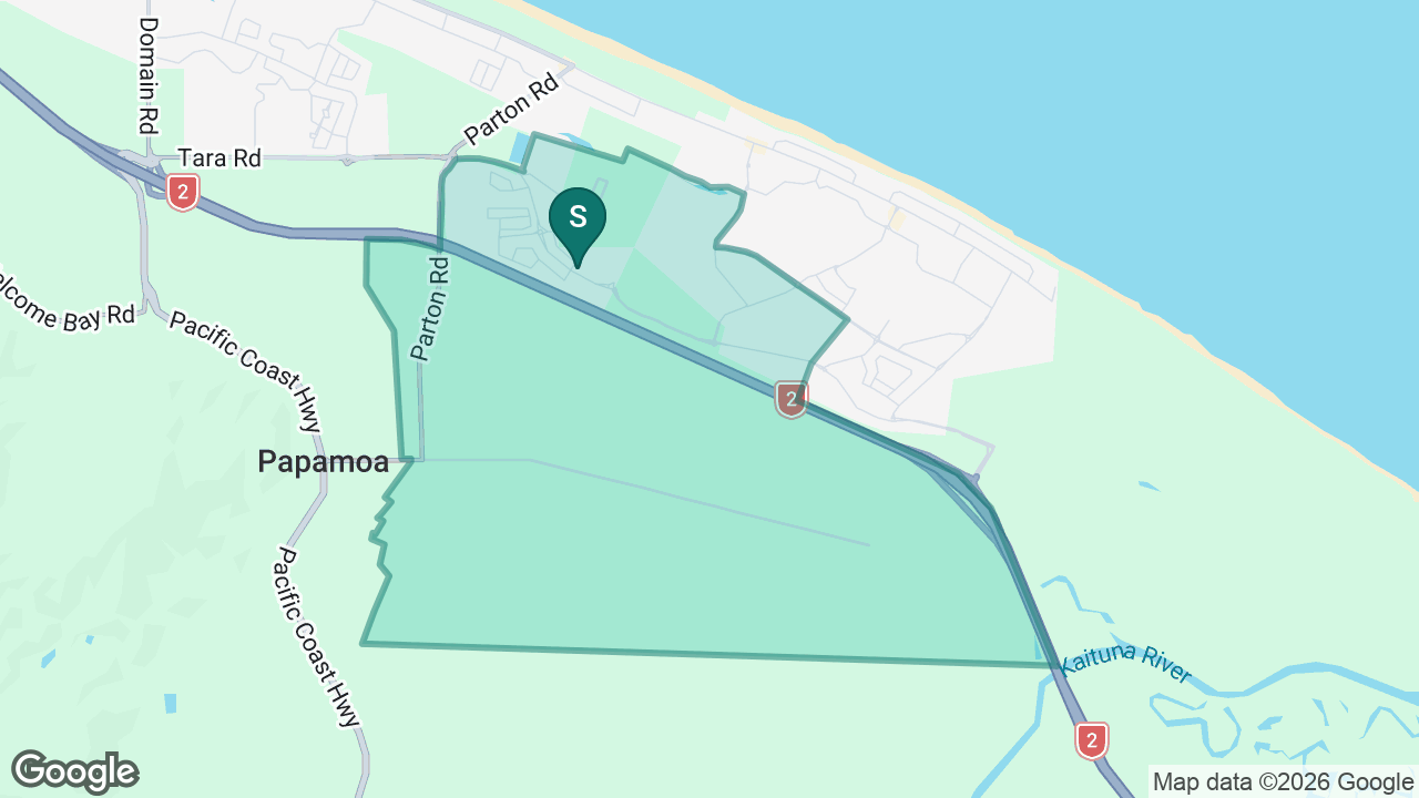 Te Manawa ō Pāpāmoa School static school zone map