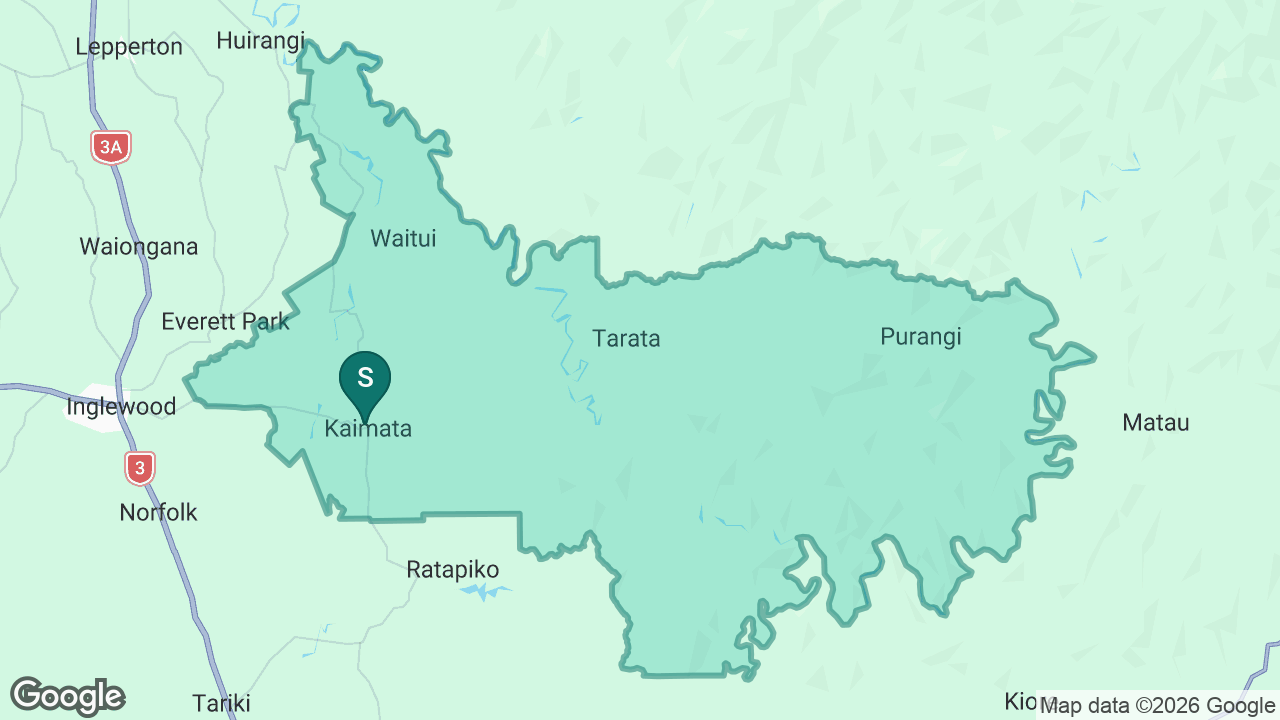 Kaimata School static school zone map