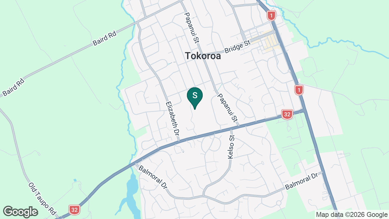 Tokoroa High School static school zone map