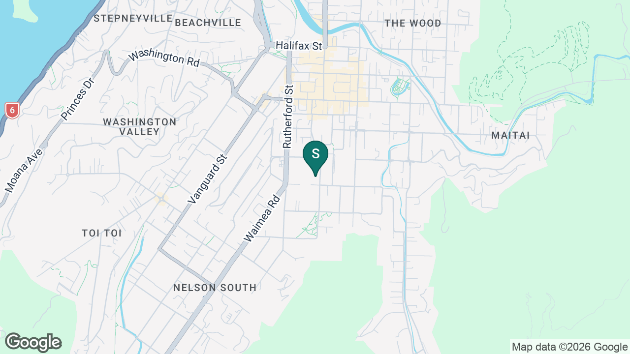 Nelson College For Girls static school zone map