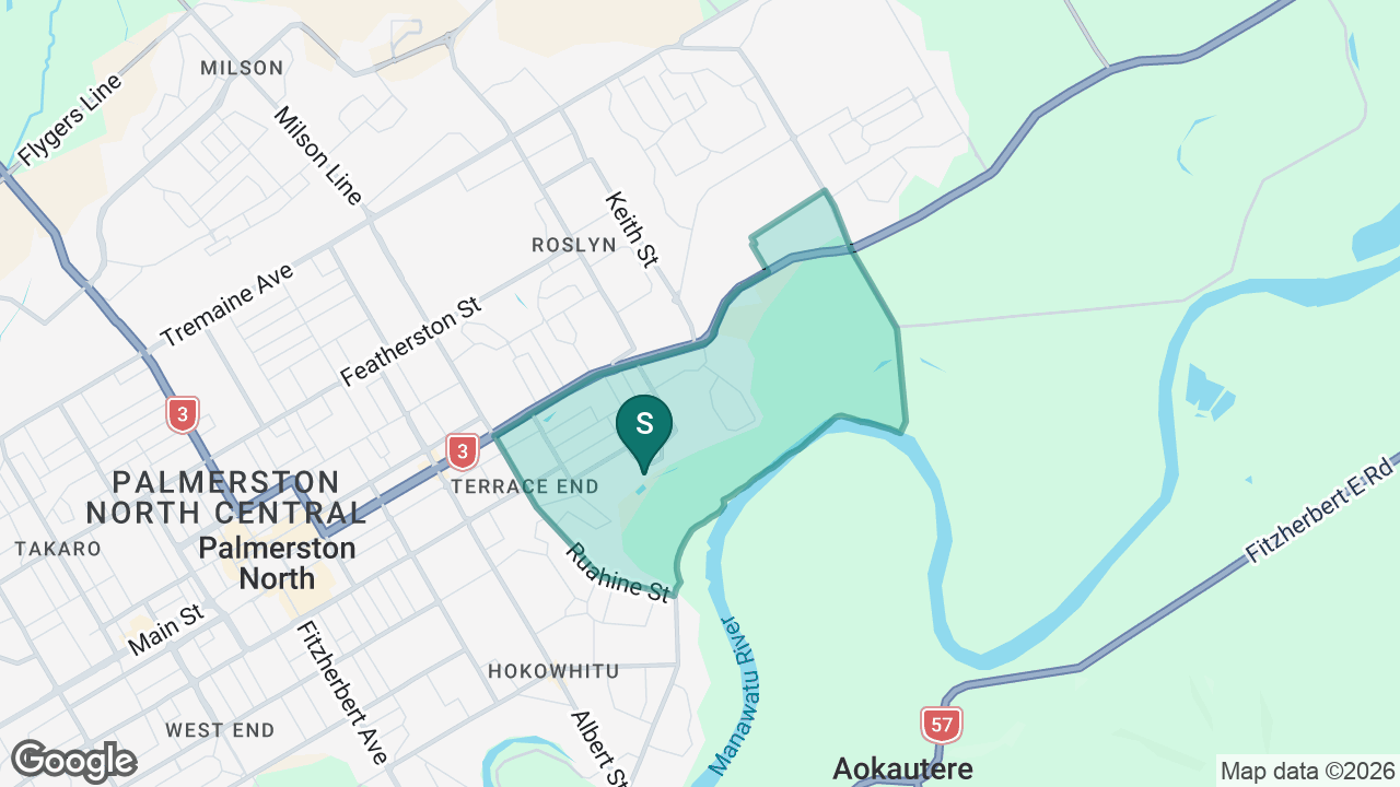 Parkland School (P North) static school zone map
