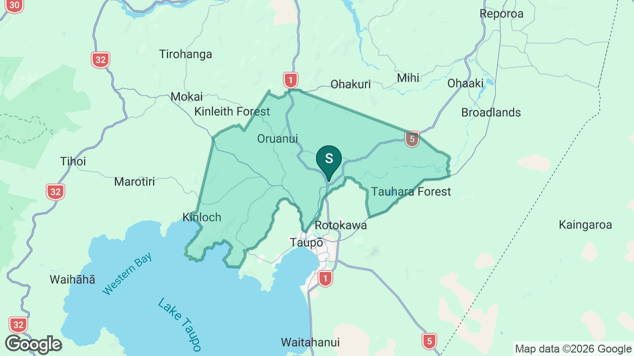Wairakei School static school zone map