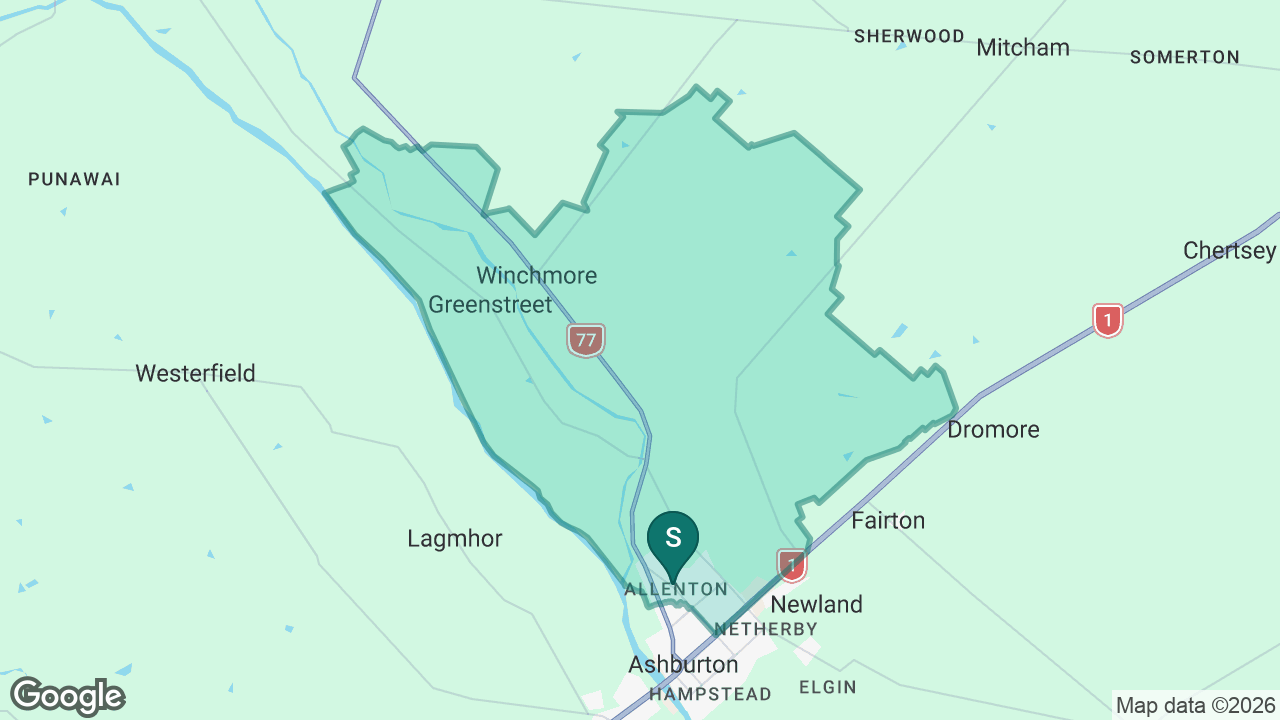 Allenton School static school zone map