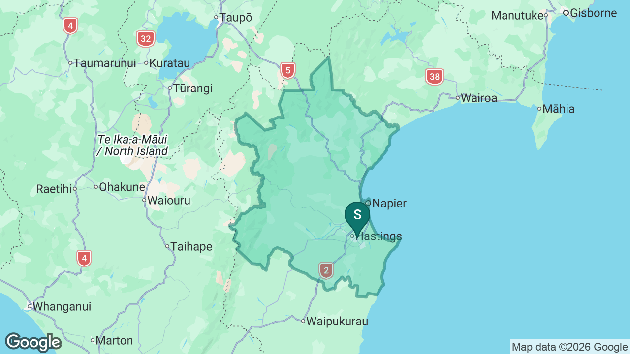 St John's College (Hastings) static school zone map
