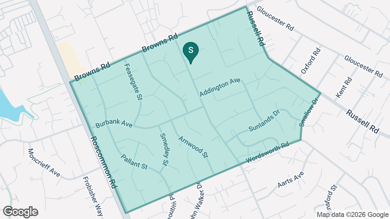 Clendon Park School static school zone map