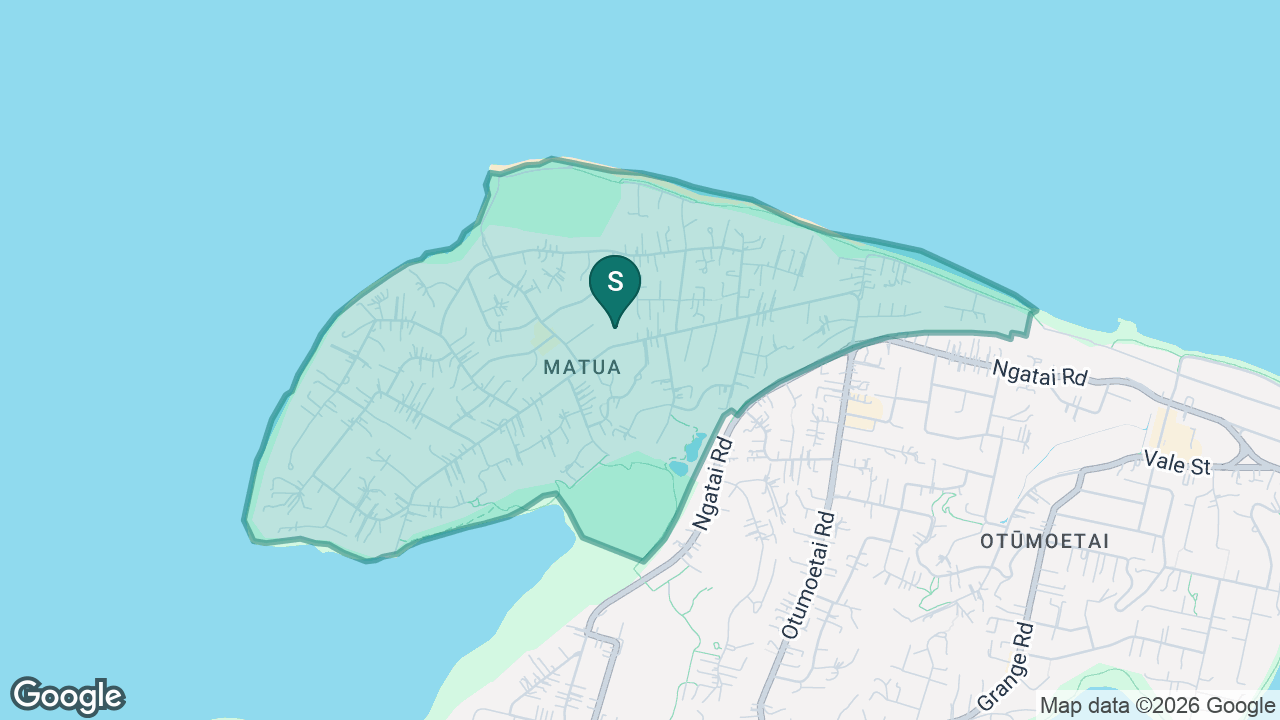 Matua School static school zone map