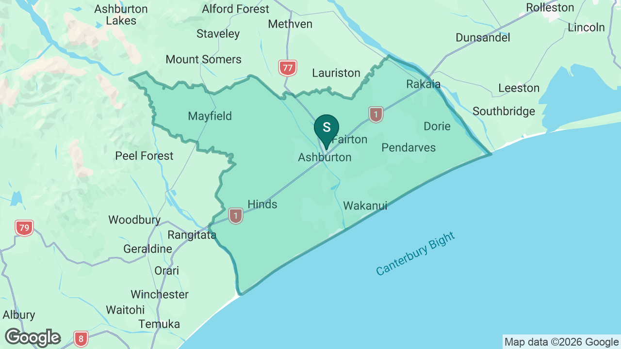 Ashburton College static school zone map