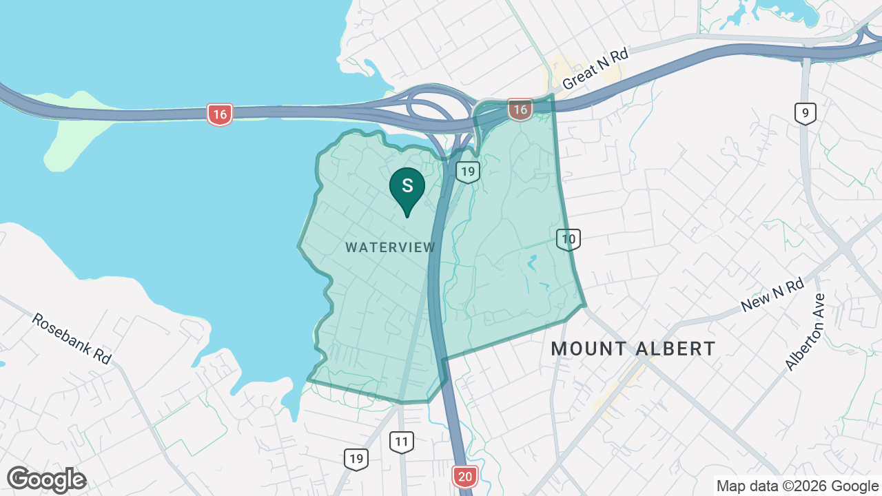 Waterview School static school zone map