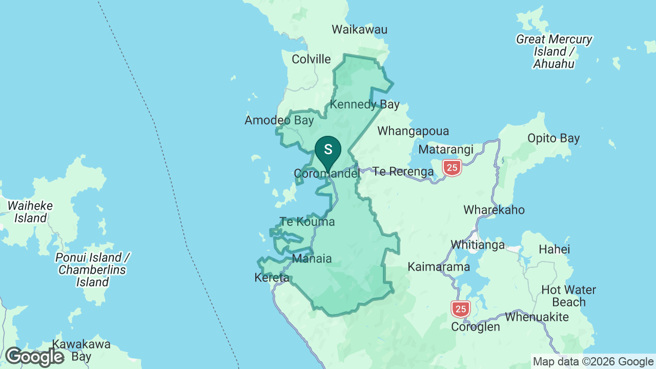 Coromandel Area School static school zone map