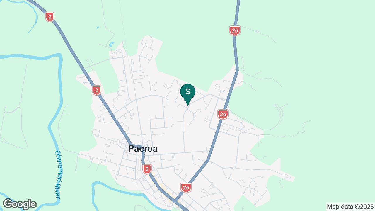 Goldfields School (Paeroa) static school zone map