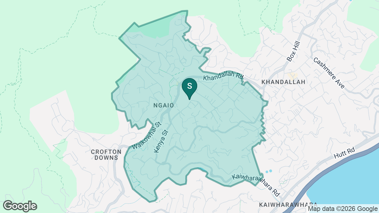 Ngaio School static school zone map