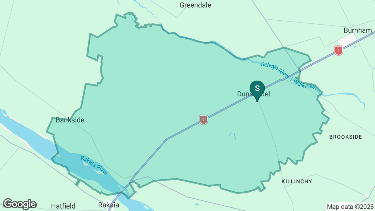 Dunsandel School static school zone map