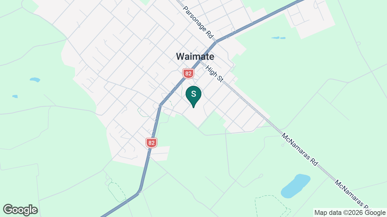 Waimate High School static school zone map