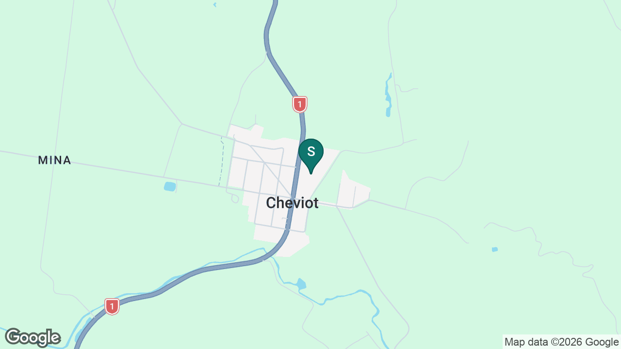 Cheviot Area School static school zone map