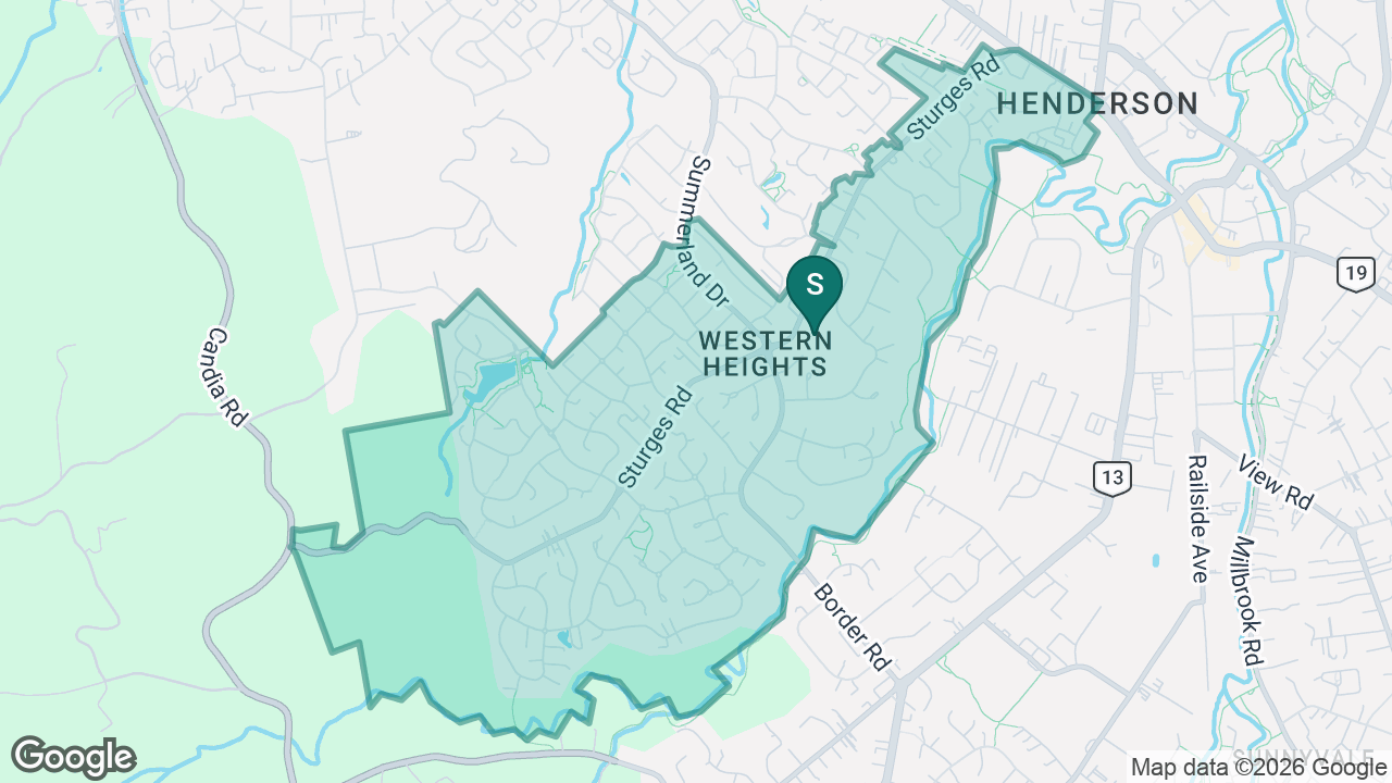 Western Heights School (Auckland) static school zone map