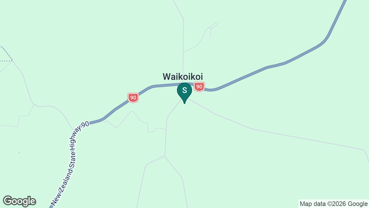 Waikoikoi School static school zone map