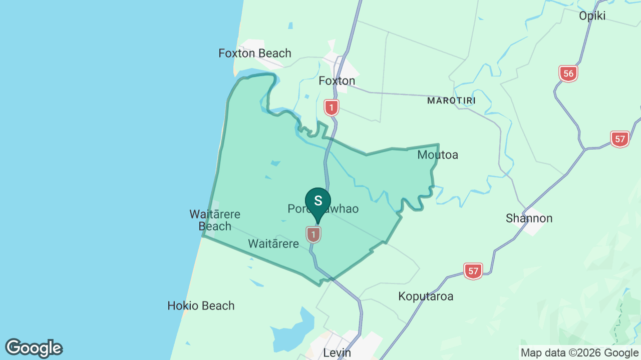 Poroutawhao School static school zone map