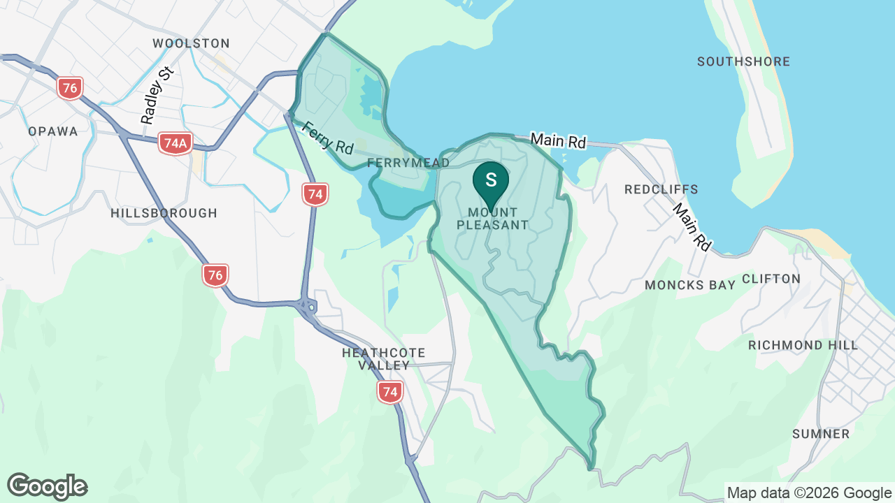 Mt Pleasant School static school zone map