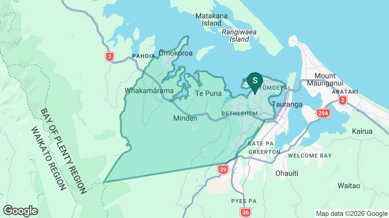 Ōtūmoetai College static school zone map