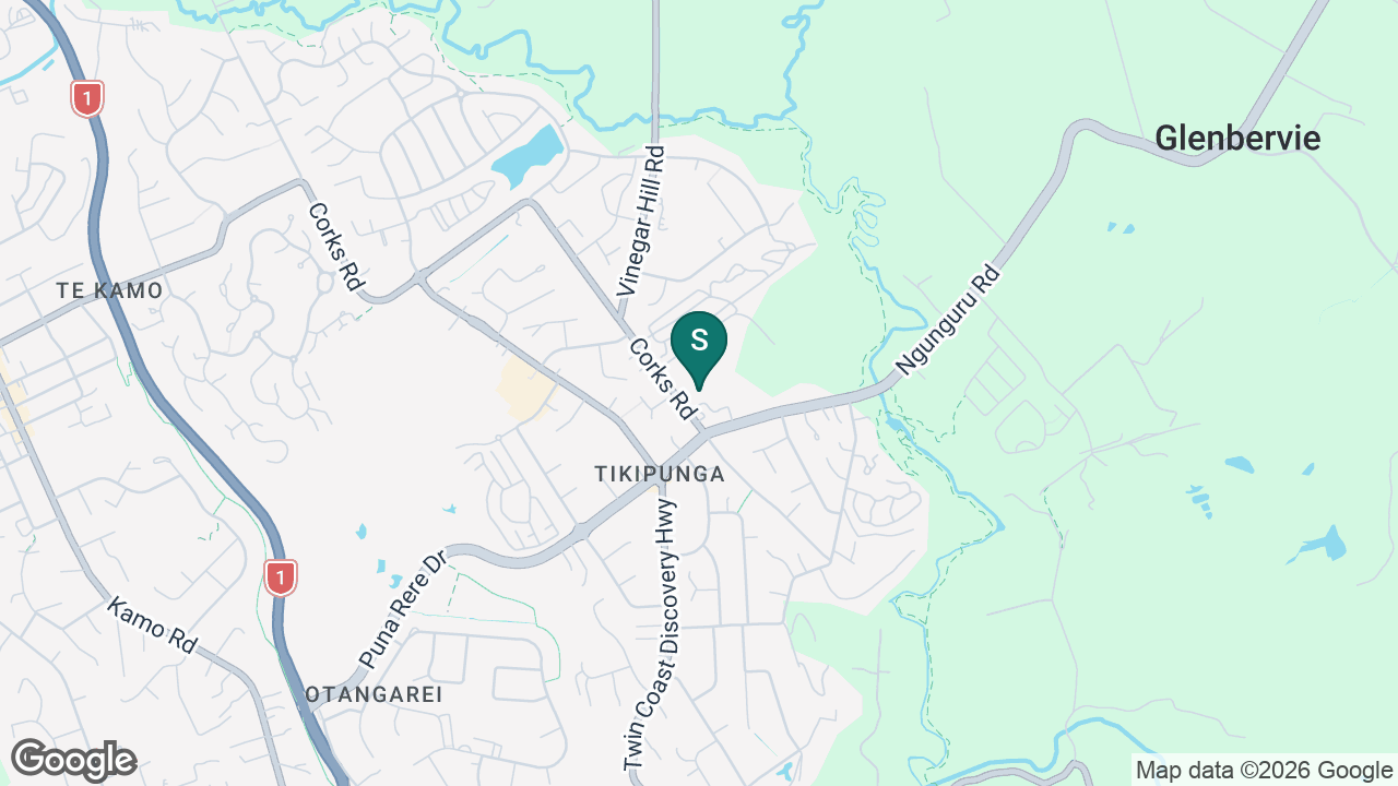Tikipunga High School static school zone map