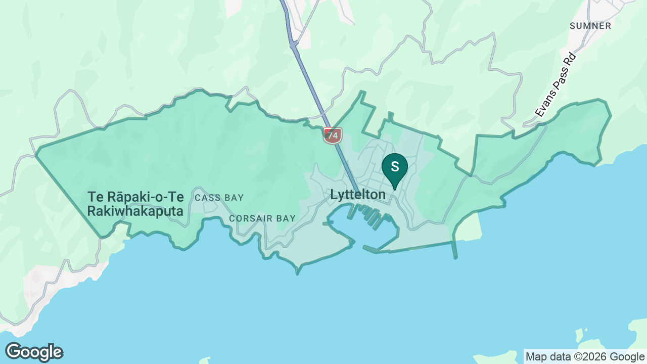 Lyttelton Primary School static school zone map