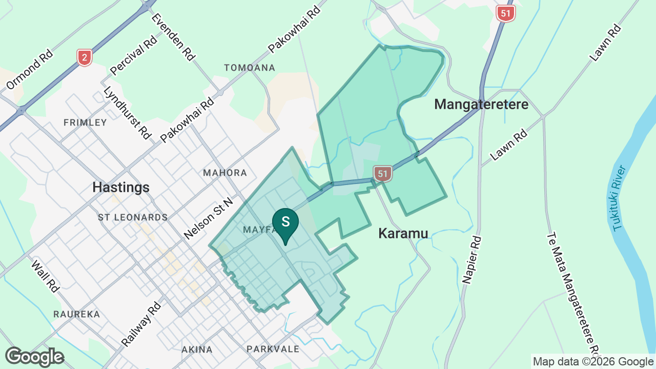 Mayfair School static school zone map
