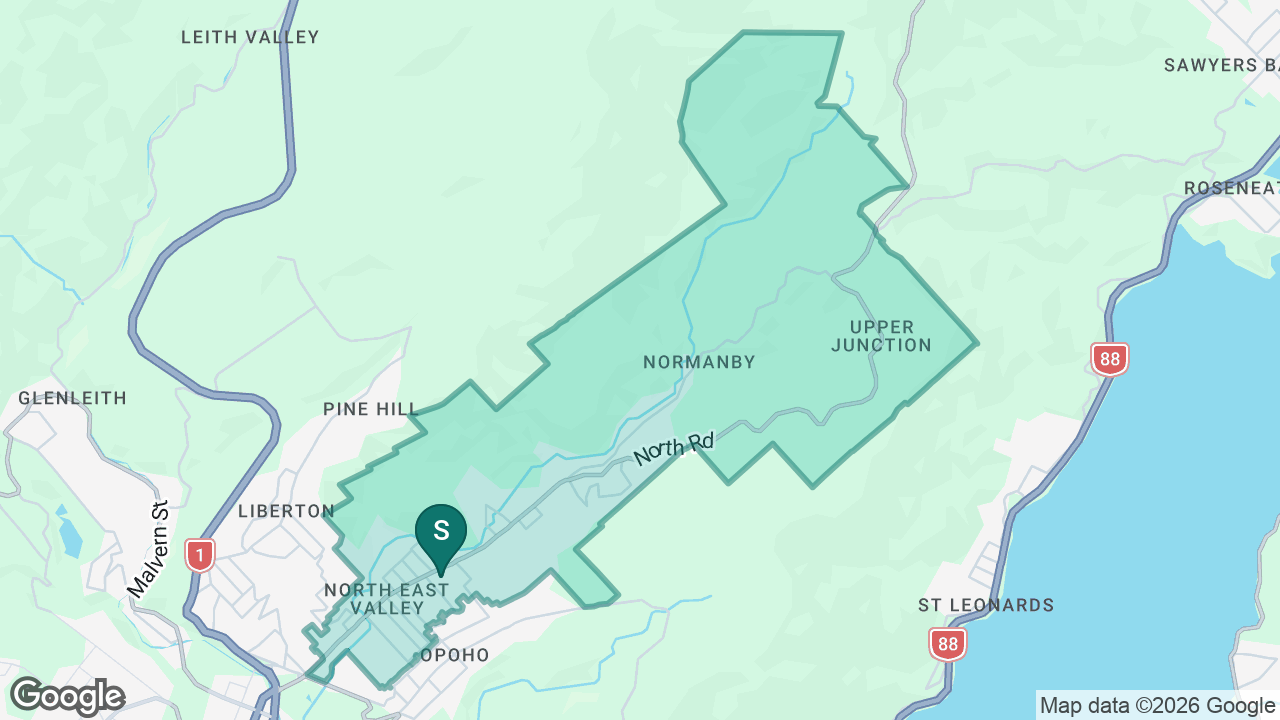 North East Valley Normal School static school zone map