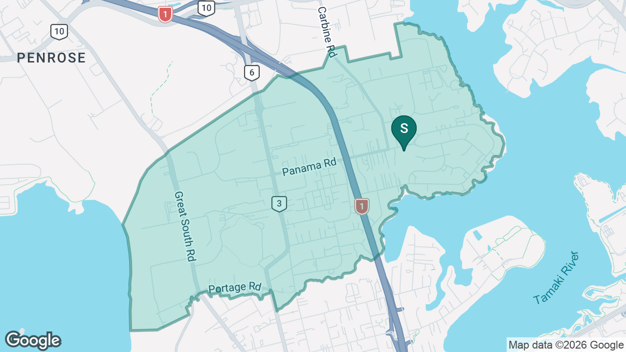 Panama Road School static school zone map