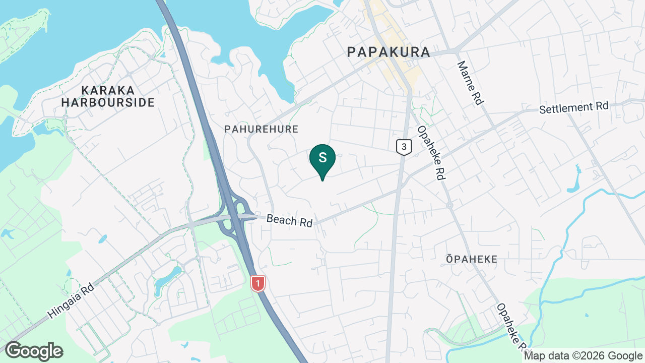 St Mary's Catholic School (Papakura) static school zone map