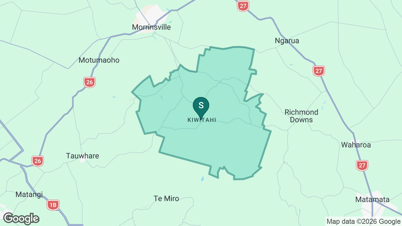 Kiwitahi School static school zone map