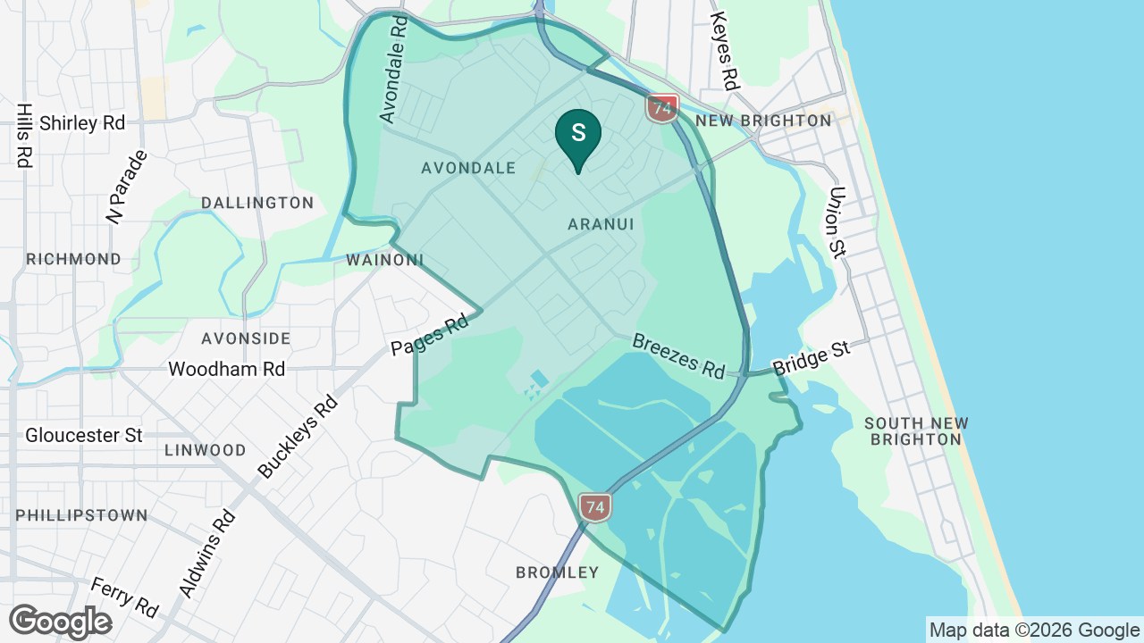 St James School (Aranui) static school zone map