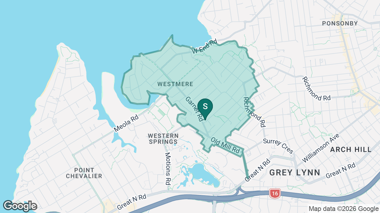 Westmere School (Auckland) static school zone map