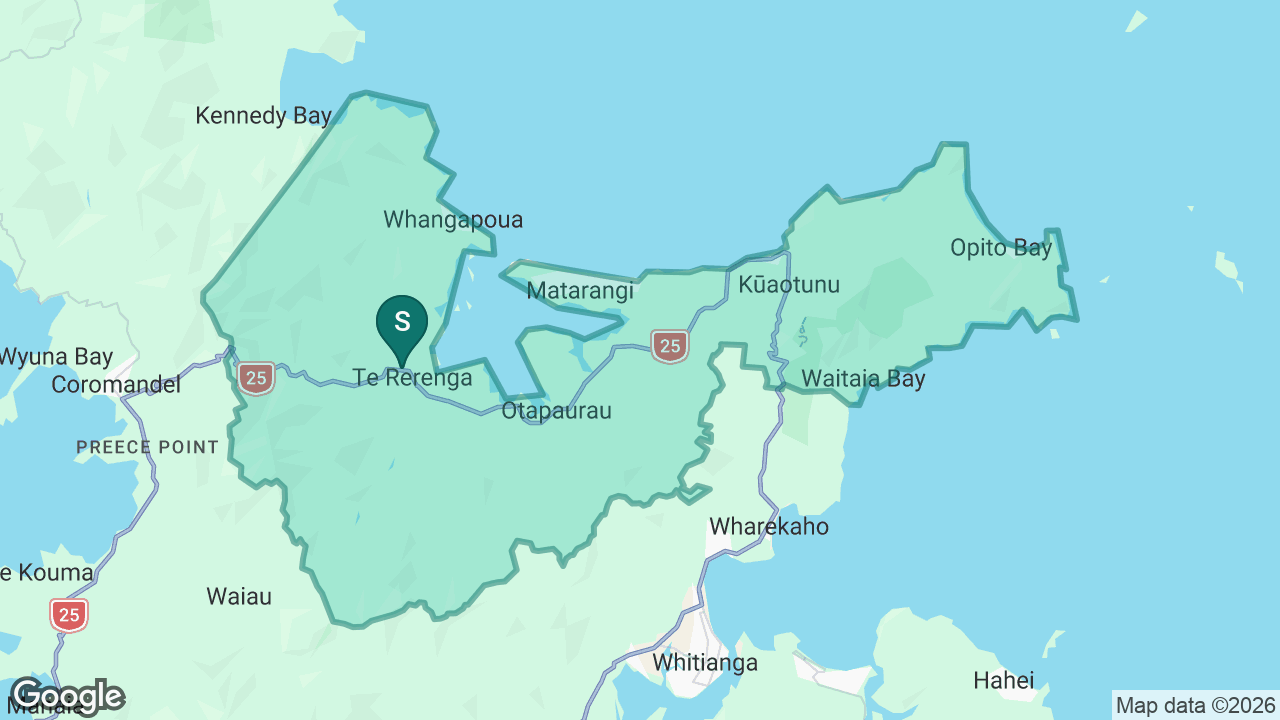 Te Rerenga School static school zone map