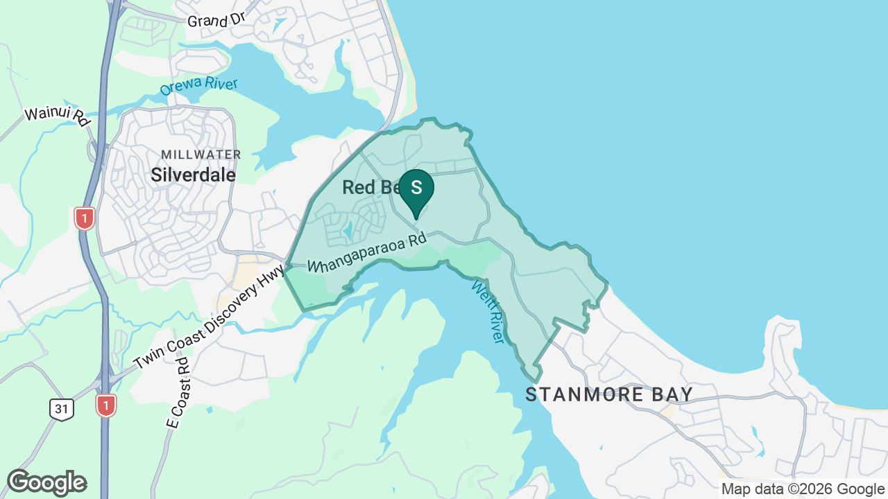 Red Beach School static school zone map